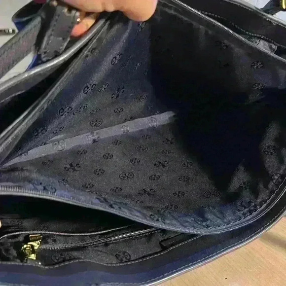 Tory Burch Blue Leather “New York” Tote - Picture 6 of 8